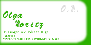 olga moritz business card